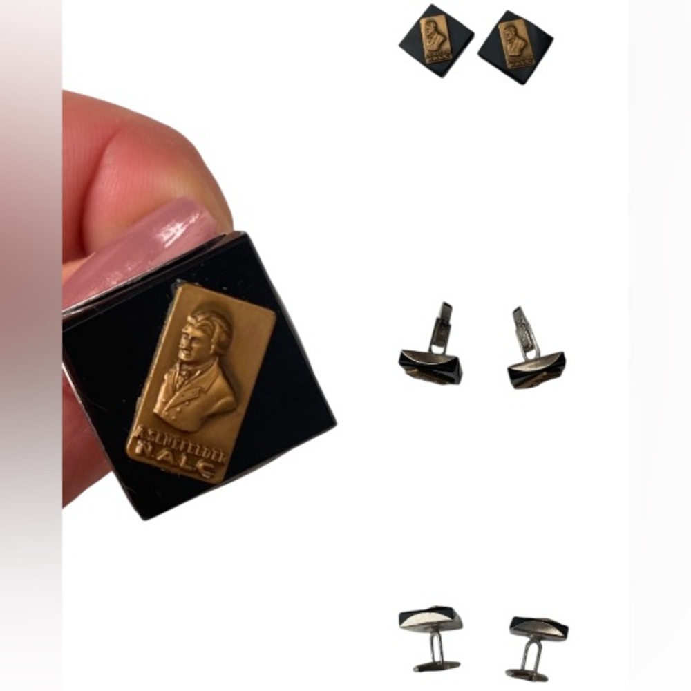 Vintage Cufflinks PAT PEND A. SENEFELDER  N.A.L.C Image